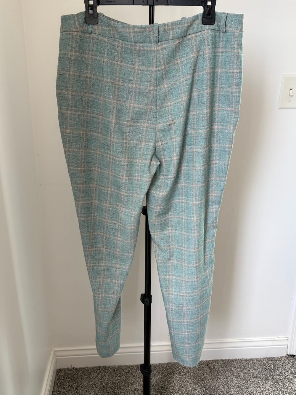 Susielady Vintage Best Mint Plaid Double-Breasted Pantsuit and Jacket - Picture 5 of 14